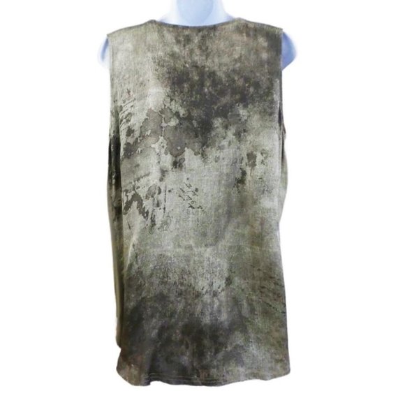 Silk V Neck GoBy GoSilk Metal Zip Pullover Top Mex Media Woven Raw Hem Washable - Picture 3 of 7